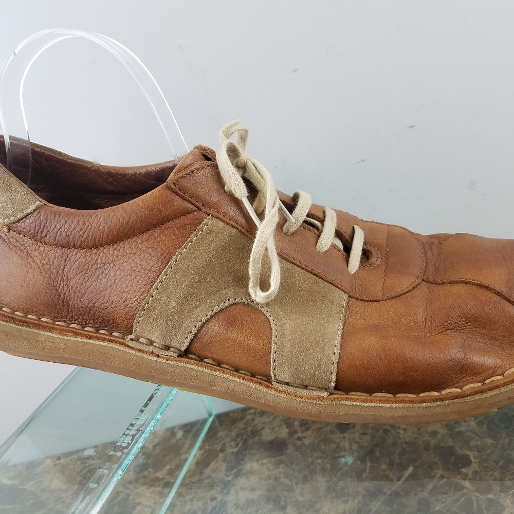 Camper Brown Stripe Leather Lace Up Casual Shoe 12